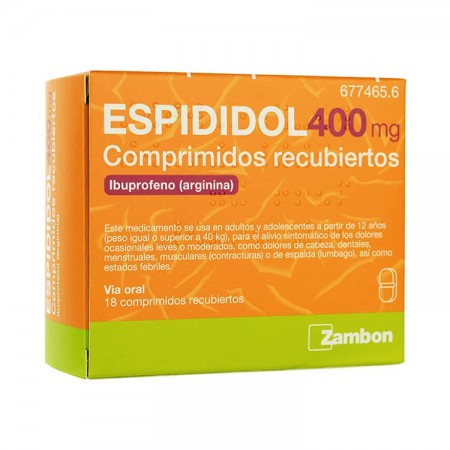ESPIDIDOL (ARGININA) 400 MG 18 COMPRIMIDOS RECUBIERTOS