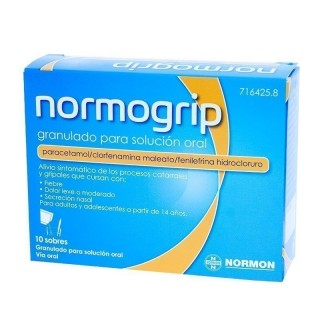 NORMOGRIP 650/4/10 MG 10 SOBRES GRANULADO SOLUCION ORAL