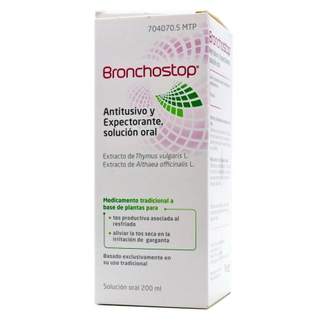 BRONCHOSTOP ANTITUSIVO Y EXPECTORANTE SOLUCION ORAL 200 ML