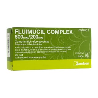 FLUIMUCIL COMPLEX 500 mg/200 mg 12 COMPRIMIDOS EFERVESCENTES