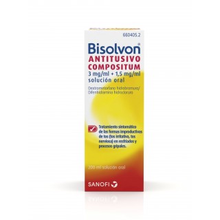 BISOLVON ANTITUSIVO COMPOSITUM 3 mg/ml + 1,5 mg/ml SOLUCION ORAL 1 FRASCO 200 ml