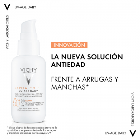 VICHY CAPITAL SOLEIL SPF 50 UV-AGE FLUIDO ANTIEDAD 40ML
