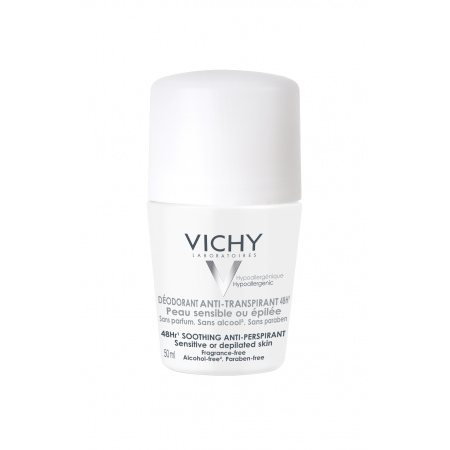 VICHY DESODORANTE BOLA PIEL SENSIBLE 48H 50ML (BLANCO)