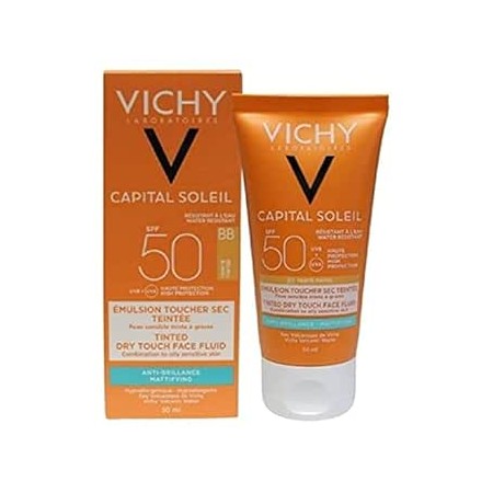 VICHY CAPITAL SOLEIL SPF50+ BB CREMA CON COLOR ACABADO SECO 50 ML