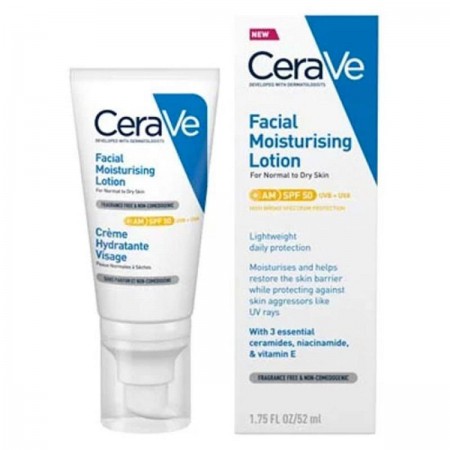 CERAVE LOCION HIDRATANTE DE ROSTRO SPF50 52 ML