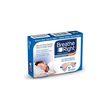 BREATHE RIGHT TIRA NASAL COLOR BEIGE TALLA GRANDE 30 UNIDADES
