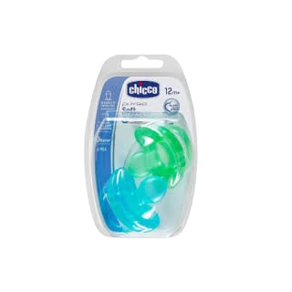 CHUPETE SILICONA CHICCO PHYSIO SOFT TODOGOMA 12+ M NIÑA 2 CHUPETES