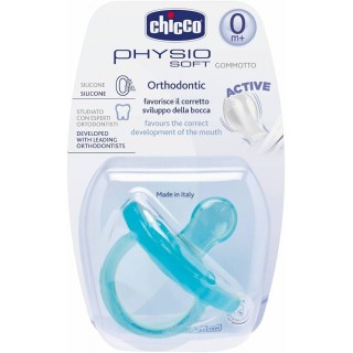CHUPETE SILICONA CHICCO PHYSIO SOFT ANATOMICO GO 2-6M AZUL