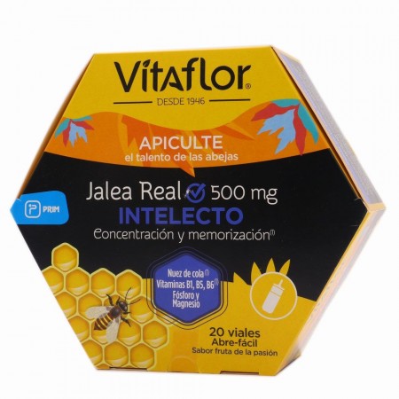 VITAFLOR JALEA REAL INTELECTO 20 VIALES BEBIBLES DE 10 ML