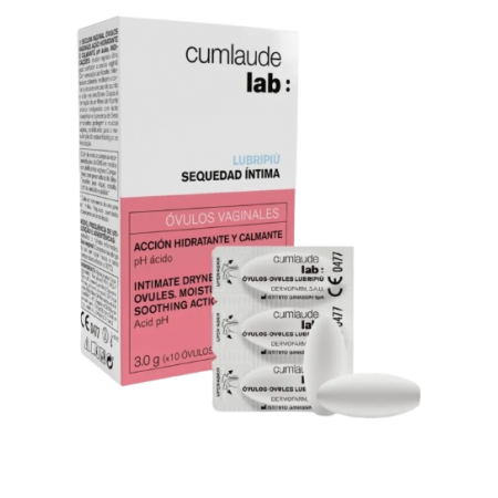CUMLAUDE LAB: LUBRIPIU SEQUEDAD INTIMA OVULOS VAGINALES 10 UNIDADES