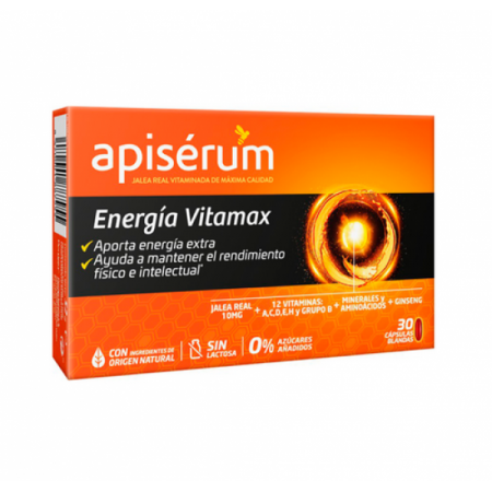 APISERUM  ENERGIA VITAMAX 30 CAPSULAS BLANDAS
