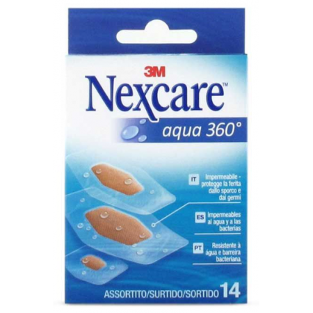 3M NEXCARE AGUA 360º APOSITO ADHESIVO SURTIDO 14 APOSITOS