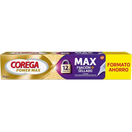 COREGA POWER MAX FIJACION + SELLADO ADHESIVO SIN SABOR FORMATO AHORRO 70 G