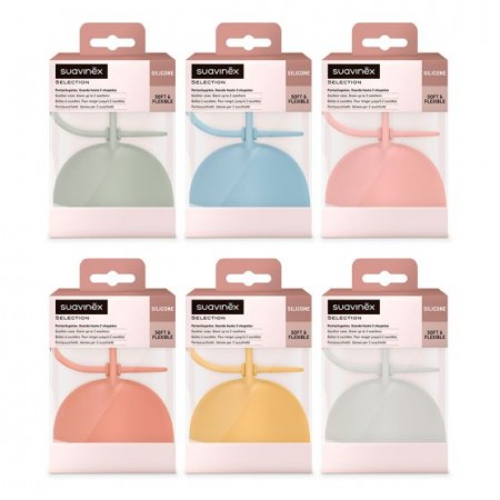 SUAVINEX PORTACHUPETES DE SILICONA SOFT&FLEXIBLE BOLA PARA GUARDAR 2 UNIDADES CHUPETES