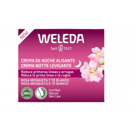 WELEDA CREMA DE NOCHE ALISANTE ROSA MOSQUETA Y TE BLANCO 40 ML