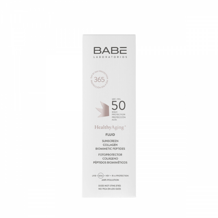 BABE HEALTHYAGING+ FLUID FOTOPROTECTOR COLAGENO Y PEPTIDOS SPF50 40 ML