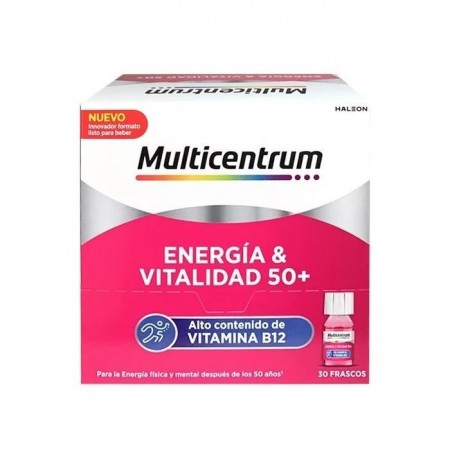 MULTICENTRUM ENERGIA & VITALIDAD 50+ 30 FRASCOS 7 ML BEBIBLES SABOR FRAMBUESA