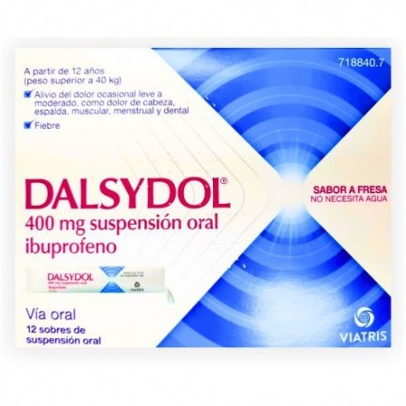 DALSYDOL 400 MG 12 SOBRES SUSPENSION ORAL 10 ML