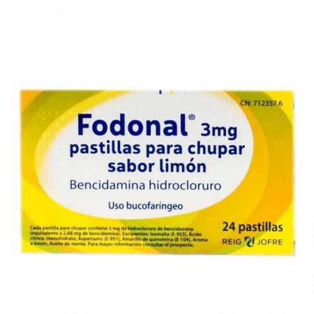FODONAL 3 MG 24 PASTILLAS PARA CHUPAR LIMON