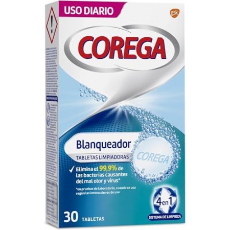 COREGA LIMPIEZA PROTESIS BLANQUEADOR 30 TABLETAS SABOR MENTA FRESCA