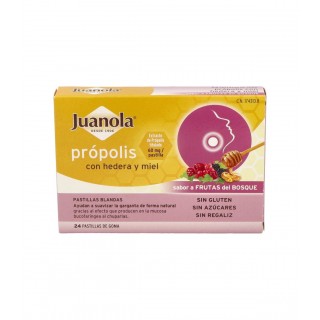 JUANOLA PROPOLIS HIEDRA Y FRUTAS DEL BOSQUE 24  PASTILLAS BLANDAS