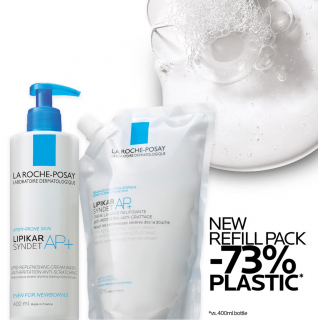 LA ROCHE POSAY LIPIKAR PACK SYNDET AP+ CREMA DE DUCHA 400 ML + REFILL SYNDET+ CREMA DUCHA 400ML