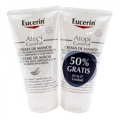 EUCERIN ATOPICONTROL DUPLO CREMA DE MANOS 2X75ML