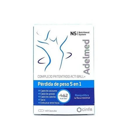 NS ADELMED 60 CAPSULAS PERDIDA DE PESO 5 EN 1 60 CAPSULAS