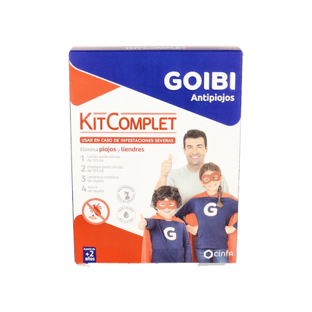 GOIBI PACK ANTIPIOJOS LOCION 125ML + CHAMPU 125 ML + GORRO+ LENDRERA