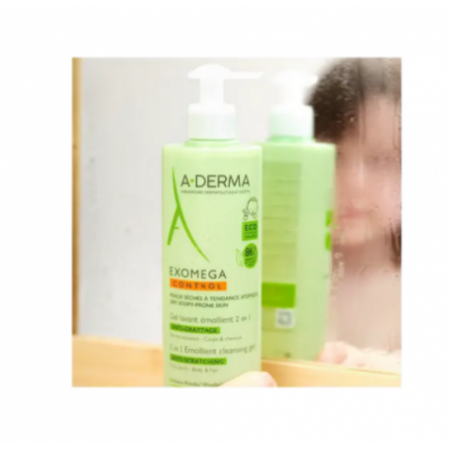 A-DERMA EXOMEGA GEL EMOLIENTE 2 EN 1 CABELLO Y CUERPO 500 ML