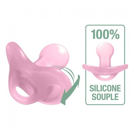 CHUPETE SILICONA NUK SENSITIVE SILICONA 6-18 MESES 2 CHUPETES
