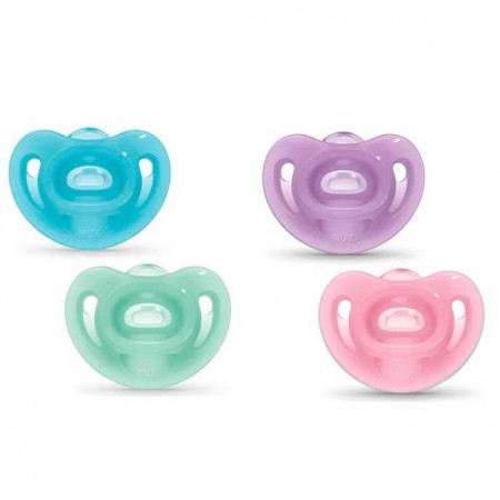 NUK SENSITIVE DUO CHUPETES DE SILICONA DE 0 - 6 MESES 2 CHUPETES