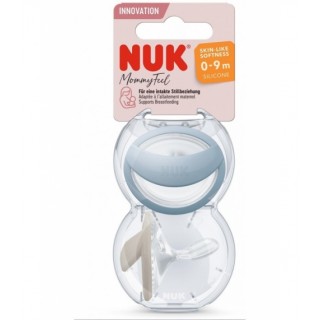 NUK CHUPETE DE SILICONA MOMMY FEEL 0 - 9 MESES COLOR AZUL