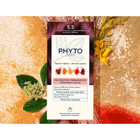 PHYTO COLOR TINTE 5.5 CASTAÑO CLARO CAOBA