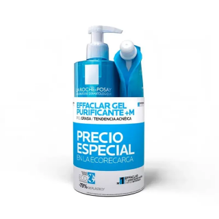 LA ROCHE POSAY PACK LIMPIEZA EFFACLAR GEL PURIFICANTE 400 ML + RECARGA GEL PURIFICANTE 400ML