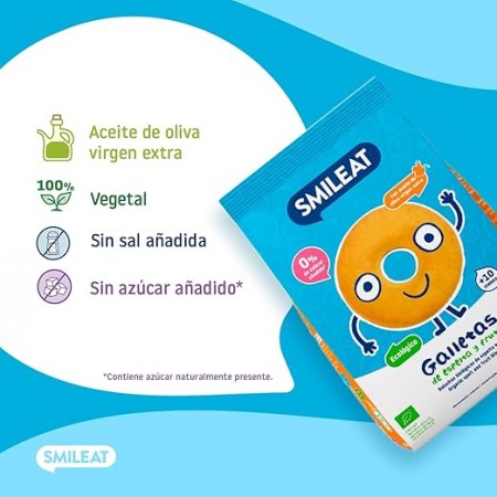 SMILEAT GALLETAS DE ESPELTA Y FRUTA ECO BOLSA 220 G