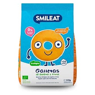 SMILEAT GALLETAS DE ESPELTA Y FRUTA ECO BOLSA 220 G