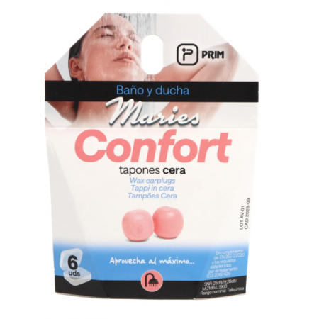PRIM MARIES CONFORT TAPONES OIDOS DE CERA 6 UNIDADES
