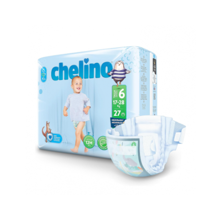 CHELINO PAÑAL INFANTIL FASHION & LOVE TALLA 6 (17 - 28 KG) 27 PAÑALES
