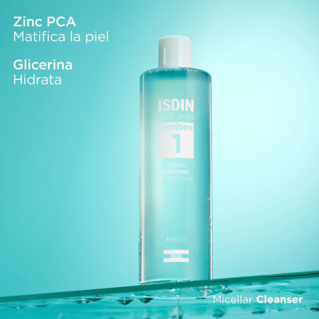 ISDIN  ACNIBEN AGUA MICELAR PIEL MIXTA GRASA 400 ML