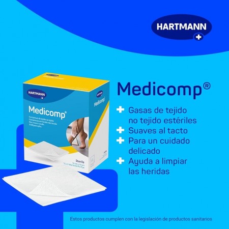 MEDICOMP COMPRESAS APOSITO ESTERIL SIN TEJER 10 X 20 CM 25 SOBRES 2 UD