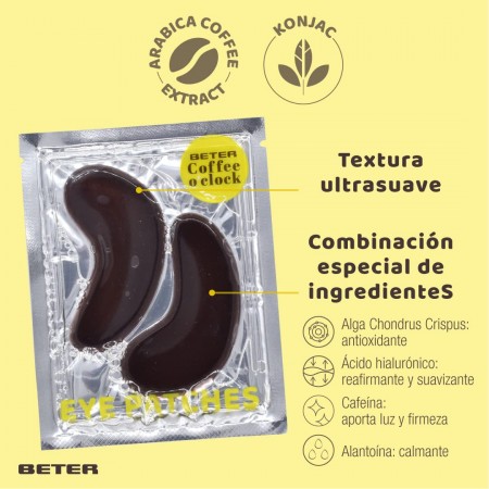 BETER EYE COFFE O'CLOCK KONJAC PARCHES PARA EL CONTORNO DE OJOS 1 PAR