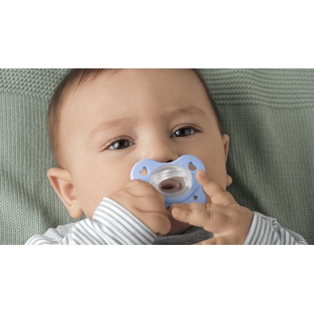 CHICCO CHUPETE SILICONA PHYSIOFORMA DUAL SOFT 6-16 MESES 2 UDS CELESTE Y GRIS CON CAJA