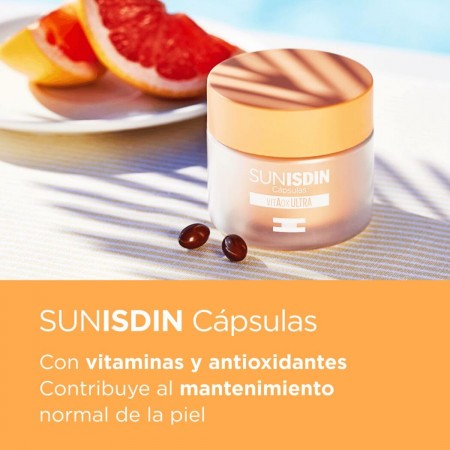ISDIN SUNISDIN DUPLO CAPSULAS VITAOX ULTRA PREPARADOR SOLAR 2 X 30 CAPSULAS