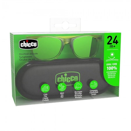 CHICCO GAFAS DE SOL INFANTILES UVA/UVB +24 MESES VERDE CON FUNDA