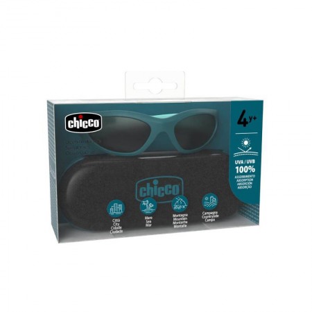 CHICCO GAFAS DE SOL INFANTILES UVA/UVB +4 AÑOS VERDE CON FUNDA