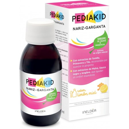 PEDIAKID MOQUITOS NARIZ GARGANTA JARABE 125ML SABOR LIMON Y MIEL
