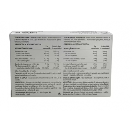 VESVEIN ALIVIO PIERNAS CANSADAS 30 COMPRIMIDOS DOBLE CAPA