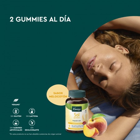 KNEIPP SOL GUMMIES PREPARADOR SOLAR 60 CARAMELOS DE GOMA SABOR MELOCOTON