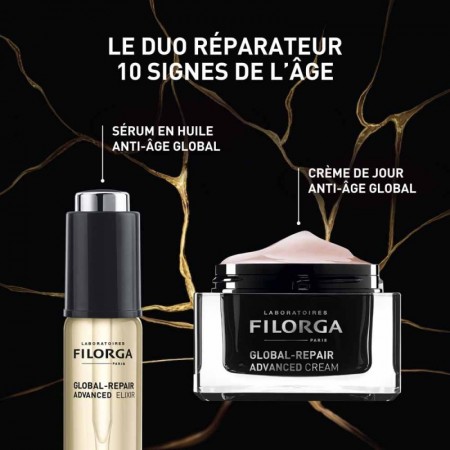 FILORGA COFRE NECESER GLOBAL REPAIR ADVANCE CREMA 50ML + MINI GLOBAL ELIXIR 5ML + MINI CONTORNO 4ML
